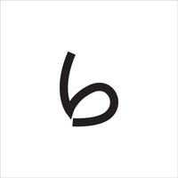 b logotipo em fundo branco. vetor