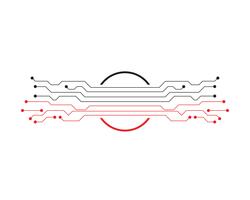 Logotipo de design ilustração circuito e vetor de símbolos