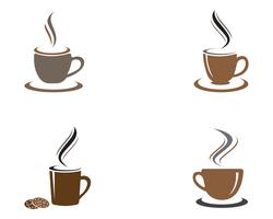 Copo de café Logo Template vector ícone do design