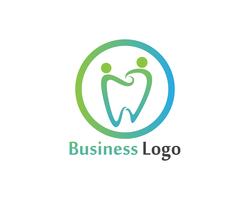 Modelo de vetor de logotipo e símbolos de cuidados dentários