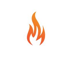 Modelo de logotipo de ícone de vetor de fogo