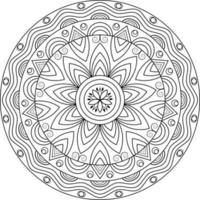 mandala floral, forma de flor incomum. ilustração vetorial oriental vetor