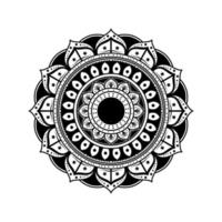 mandala vector arte padrão circular em forma de mandala para henna, tatuagem, decoração. ornamento decorativo em estilo étnico oriental. página do livro para colorir.