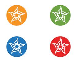 Logotipo da estrela e app de modelo de ícones de símbolos vetor