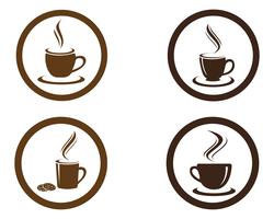 Copo de café Logo Template vector ícone do design