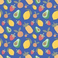 design perfeito de coisas de frutas tropicais fofas vetor