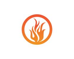 Modelo de logotipo de ícone de vetor de fogo