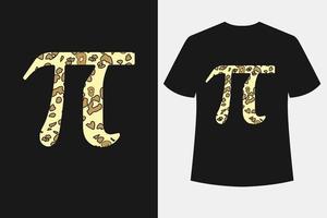 design de camiseta do dia pi vetor