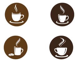 Copo de café Logo Template vector ícone do design