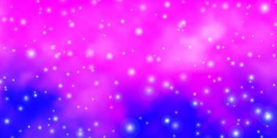 rosa claro, padrão de vetor azul com estrelas abstratas.
