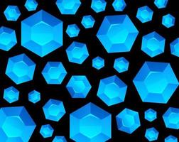 lantejoulas hexagonais azuis vetor