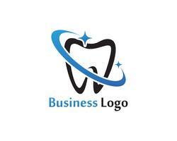 Modelo de vetor de logotipo e símbolos de cuidados dentários