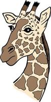 girafa realista em tons de nude vetor