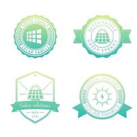 logotipos, emblemas, emblemas de energia solar vetor