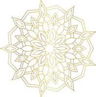 arte mandala com gradiente dourado e design real vetor