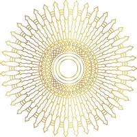 padrão de mandala real com gradiente dourado vetor