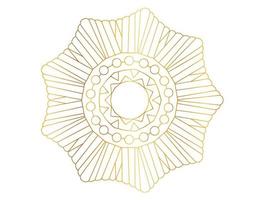 design de mandala gradiente dourado com arte real vetor