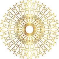 arte mandala com gradiente dourado e design real vetor