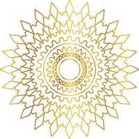 arte mandala com gradiente dourado e design real vetor