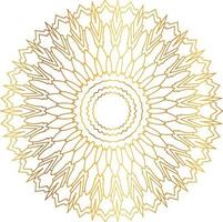 padrão de mandala real com gradiente dourado vetor