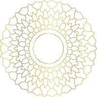 arte mandala com gradiente dourado e design real vetor