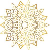 arte mandala com gradiente dourado e design real vetor