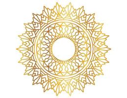 arte mandala com gradiente dourado e padrão vetor