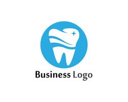 Modelo de vetor de logotipo e símbolos de cuidados dentários