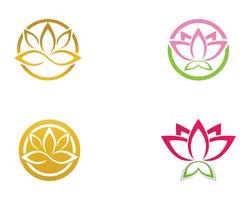 Sinal de flor de lótus para bem-estar, Spa e Yoga. Vetor