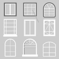 conjunto de ilustração de janela vetor