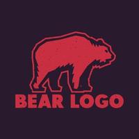 elemento de logotipo de vetor de urso