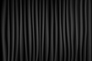 Fundo de fase preto e branco da cena do teatro da cortina. Pano de fundo com veludo de seda de luxo. Textura abstrata. vetor