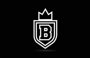 b design de ícone do logotipo da letra do alfabeto com asas. modelo criativo para negócios e empresas em branco e preto vetor