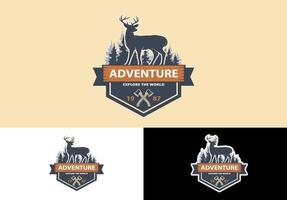 conceito de logotipo de aventura vintage vetor