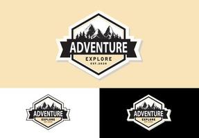 conceito de logotipo de aventura vintage vetor