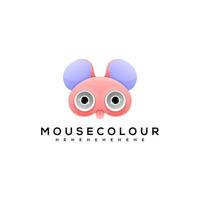 logotipo colorido do mouse vetor