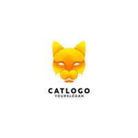 logotipo colorido do gato vetor