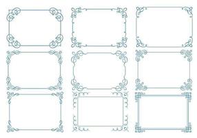 Pacote de vetores de moldura caligráfica