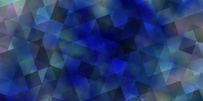 luz de fundo vector azul com triângulos, cubos.