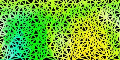 projeto do mosaico do triângulo do vetor verde-claro e amarelo.