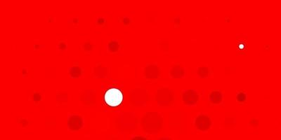 layout de vetor vermelho claro com formas de círculo.