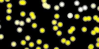 modelo de vetor amarelo escuro com sinais de gripe.