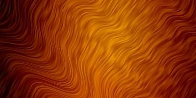 textura vector laranja escuro com curvas.