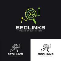 logotipo de links seo vetor