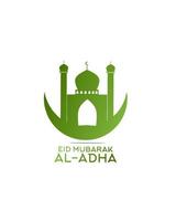 Os símbolos ou bandeiras do eid al-adha na época do hajj são comemorados pelo abate ou sacrifício de animais como camelos, ovelhas, vacas e cabras vetor