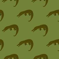 fundo de animais sem costura pattern.funny de crocodilos bonitos. vetor