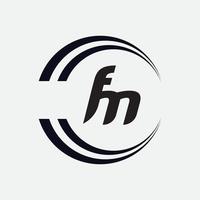 vetor de logotipo de fm de letra de monograma exclusivo
