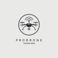 silhueta de vetor de design de modelo de logotipo pro drone para marca ou empresa e outros