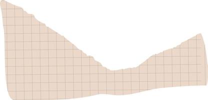 folha de papel quadriculada com bordas rasgadas vetor