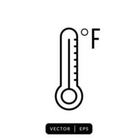 vetor de ícone de termômetro - design de sinal de símbolo